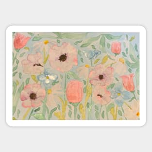 Pastel floral print Sticker